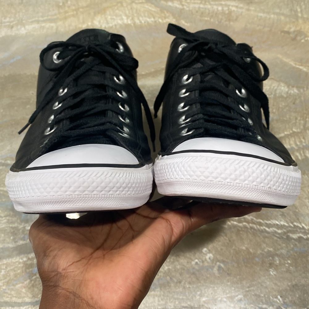 Converse CT All Star Leather Hi Black Sneakers Shoes Men’s 11 / Women’s 13 - Picture 5 of 9